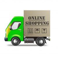 Online shopping delivery truck
